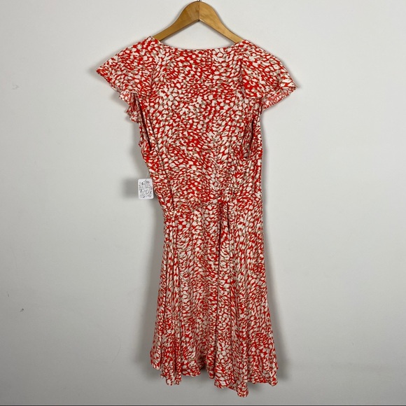 Free People French Quarter Mini Wrap Dress Orange - Picture 13 of 13